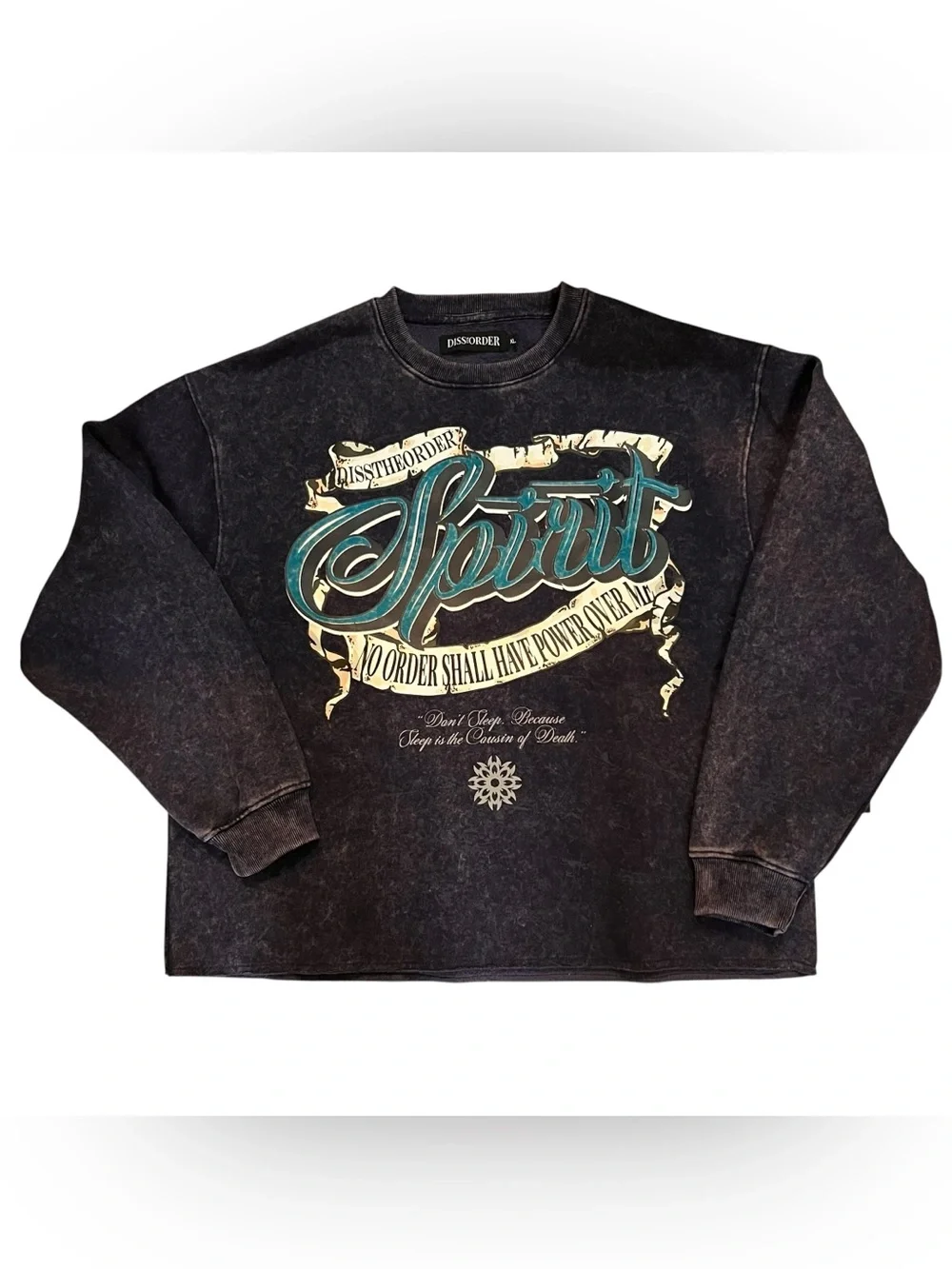 Disstheorder Spirit Mineral Wash Crewneck